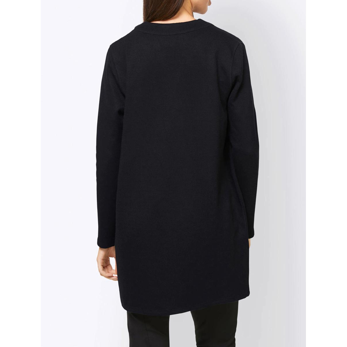 Designer-Wendestrickmantel schwarz-grün