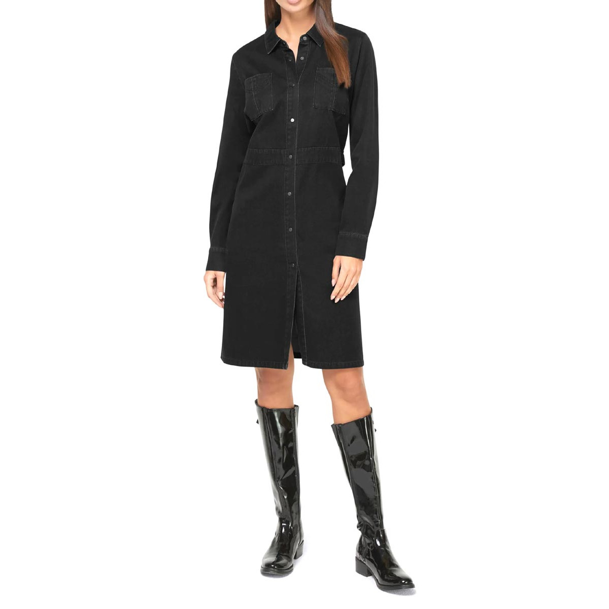 Designer-Jeanskleid schwarz