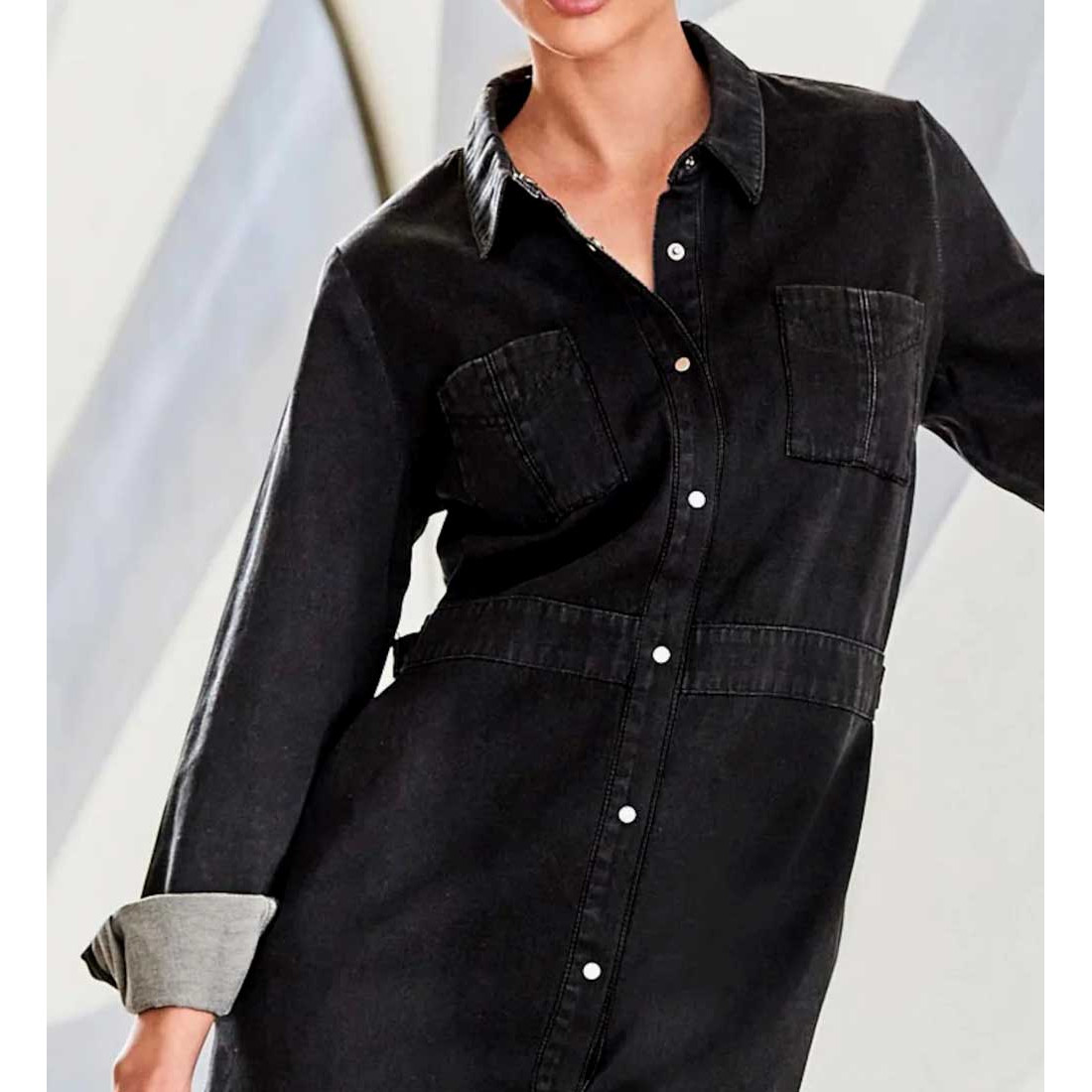 Designer-Jeanskleid schwarz