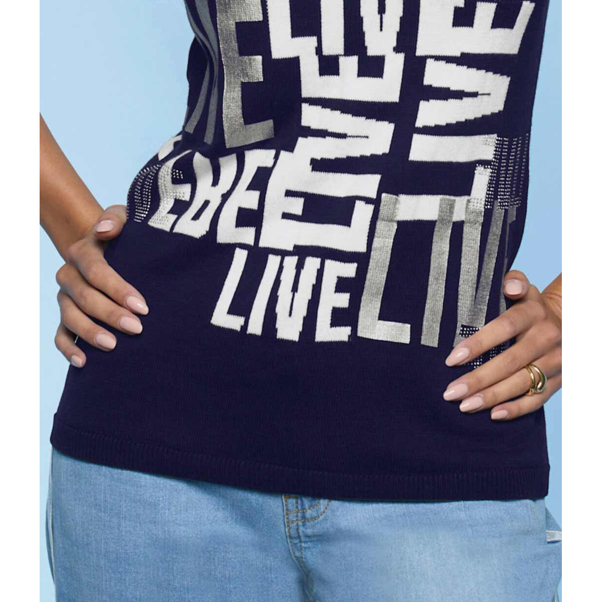 Designer-Pullover Glitzersteinchen
