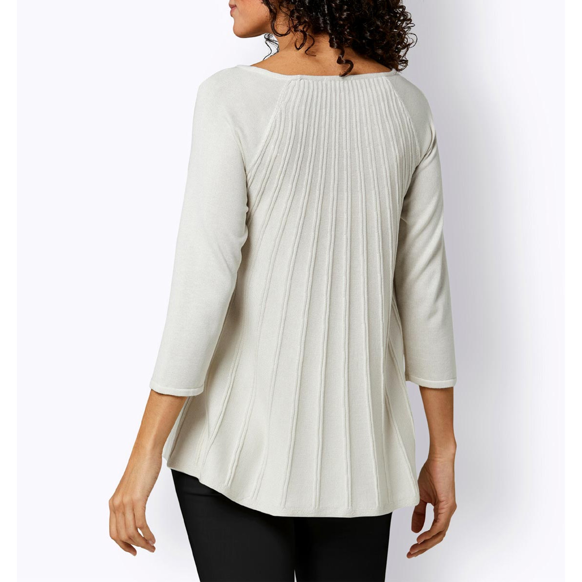 Seiden-Kaschmir-Pullover in Plissee-Optik champagner