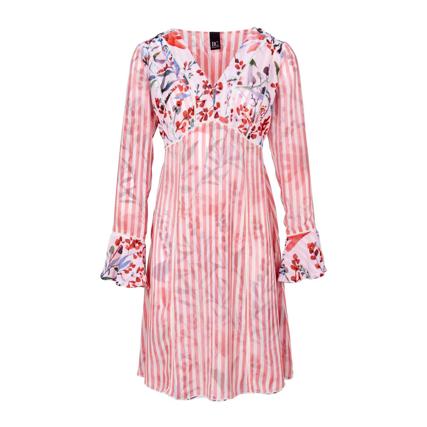 Chiffon-Wendekleid rot-bunt