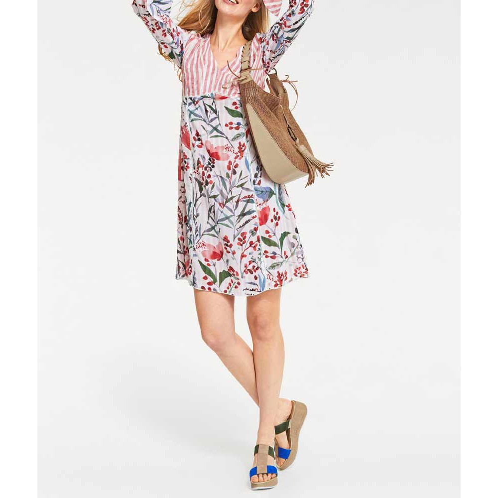 Chiffon-Wendekleid rot-bunt