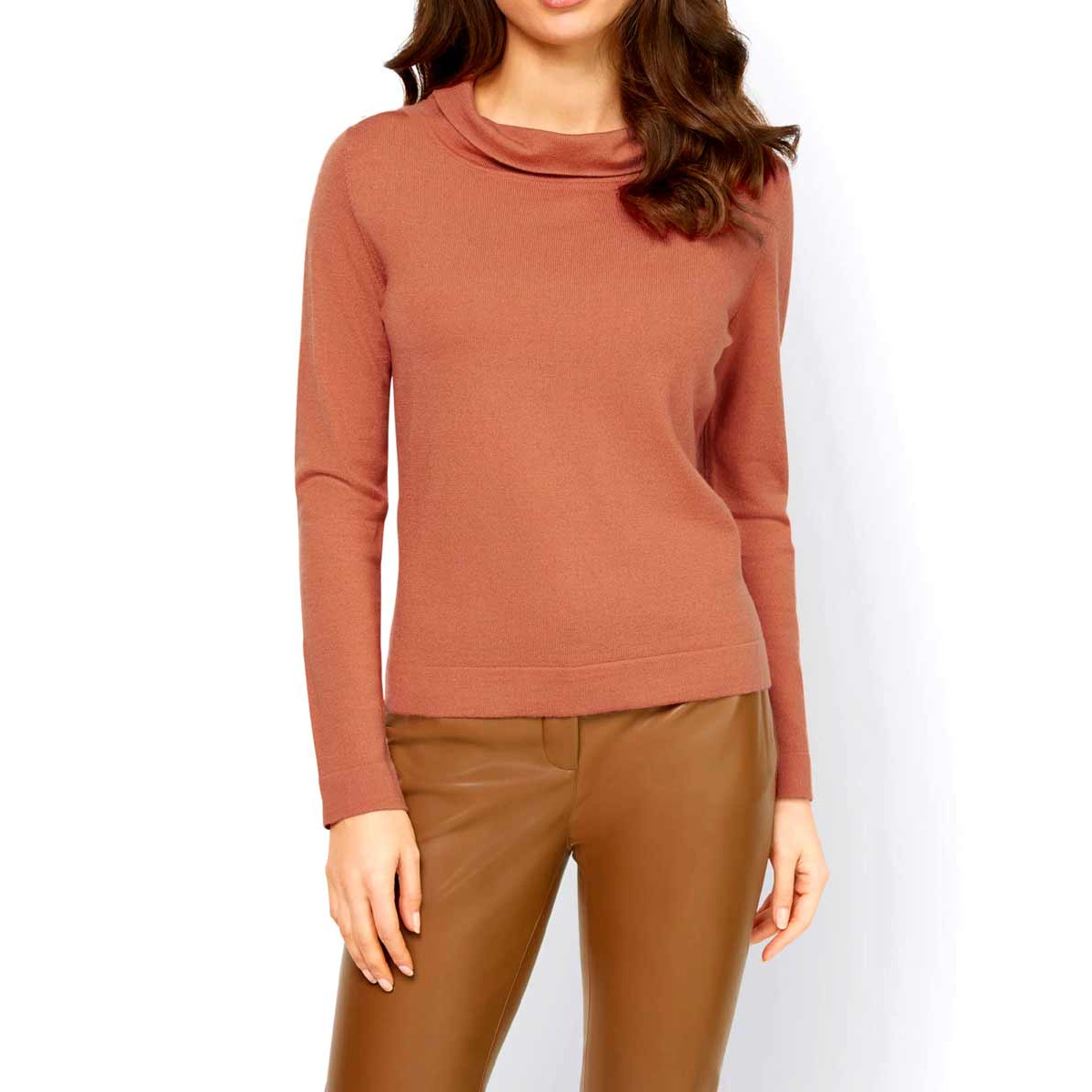 Designer-Feinstrickpullover papaya