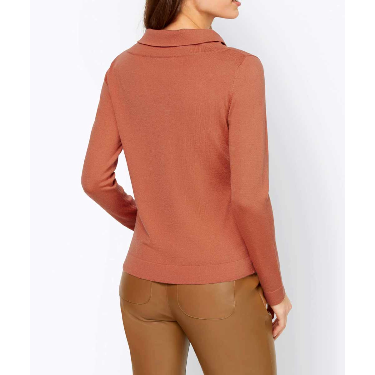 Designer-Feinstrickpullover papaya