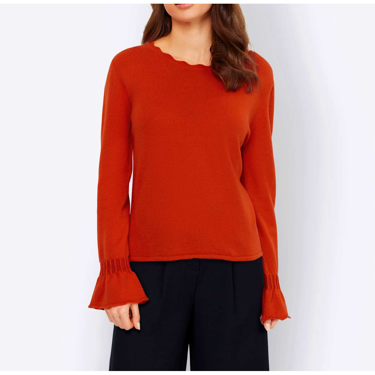 Designer-Merino-Kaschmir-Pullover rot