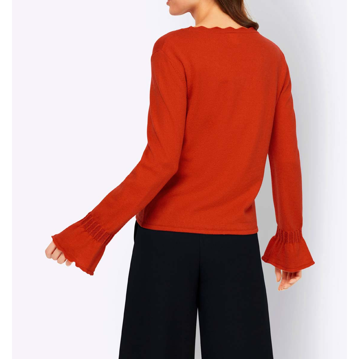 Designer-Merino-Kaschmir-Pullover rot
