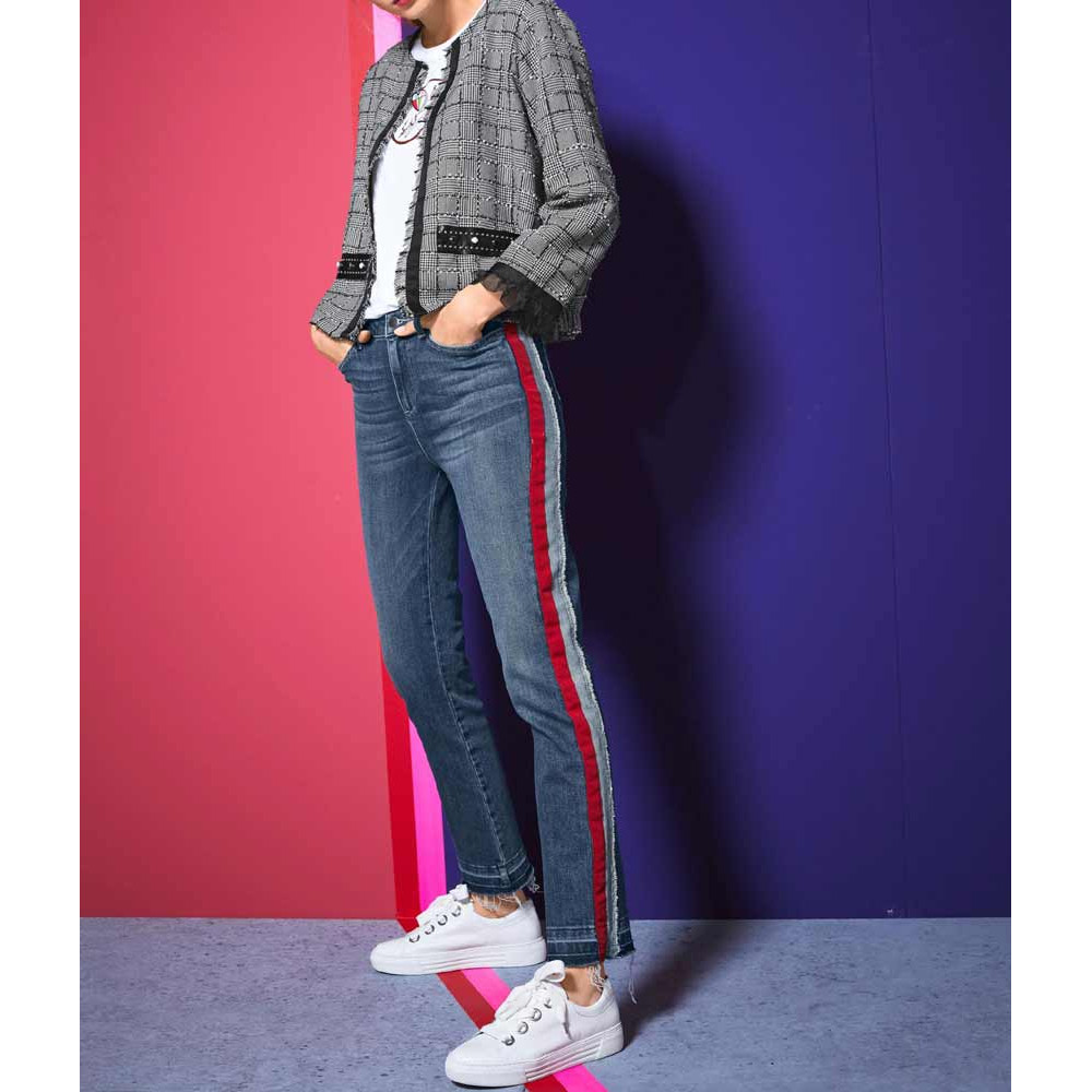 Designer-Kurzjacke schwarz-weiß