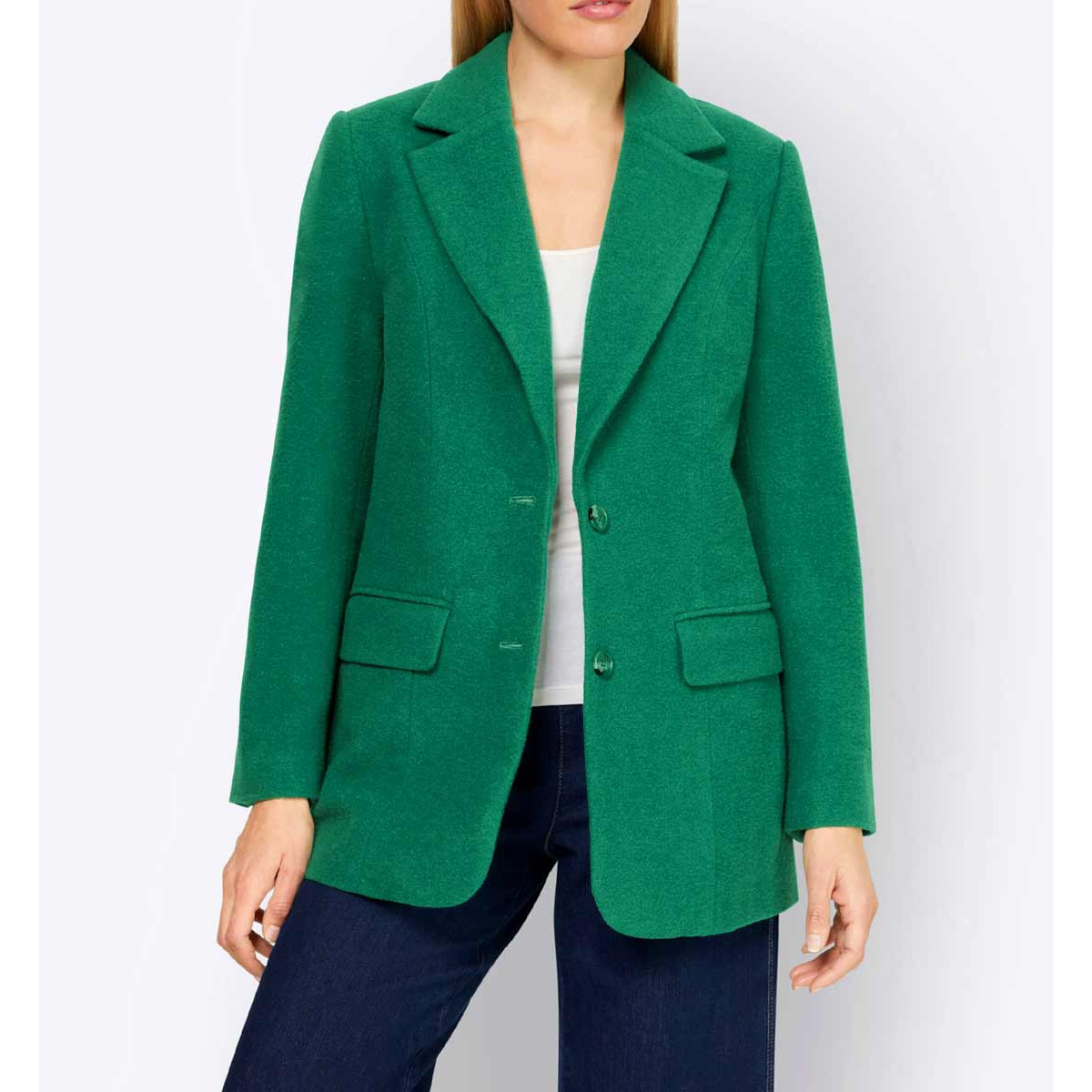 Designer-Wollblazer grün