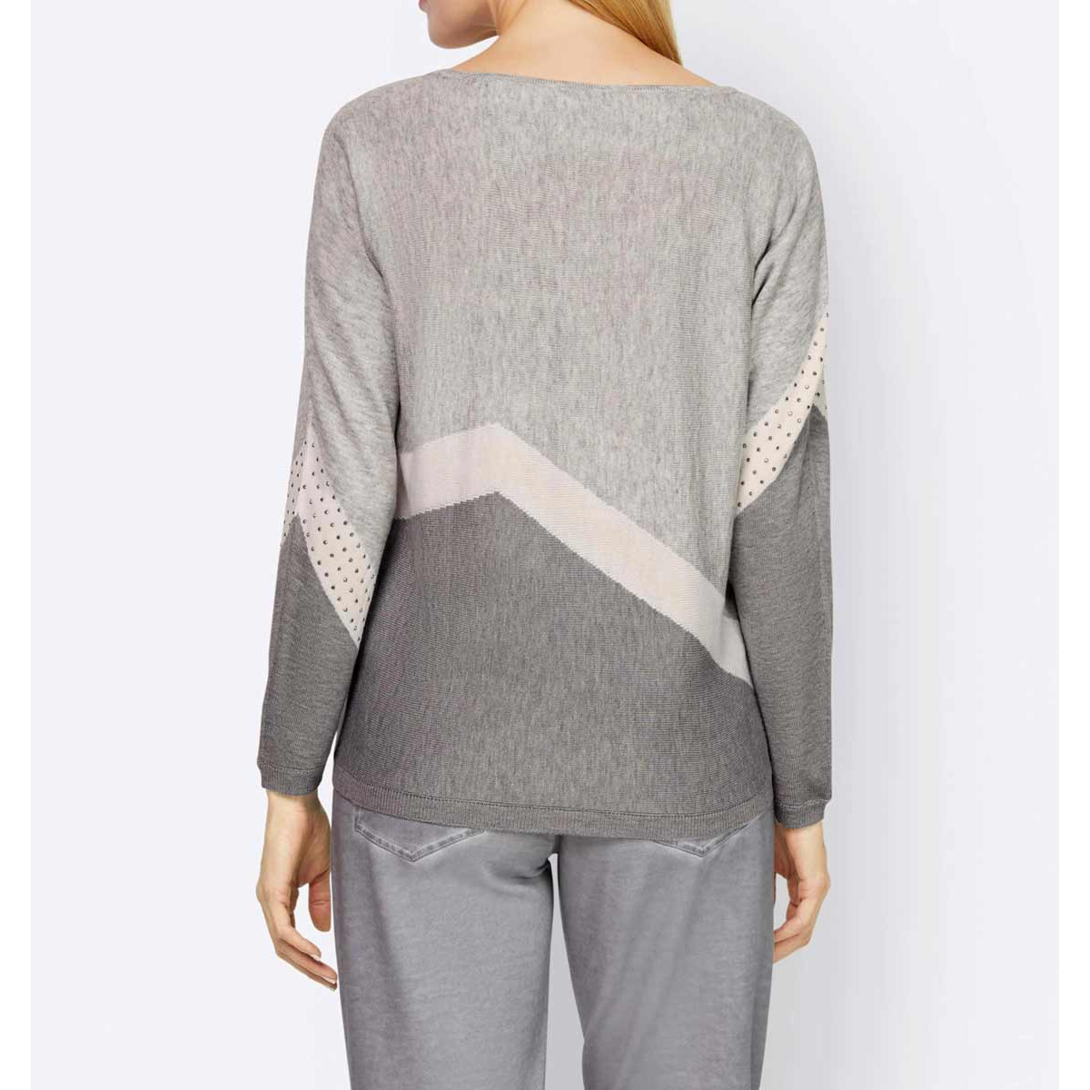 Designer-Pullover steingrau-grau