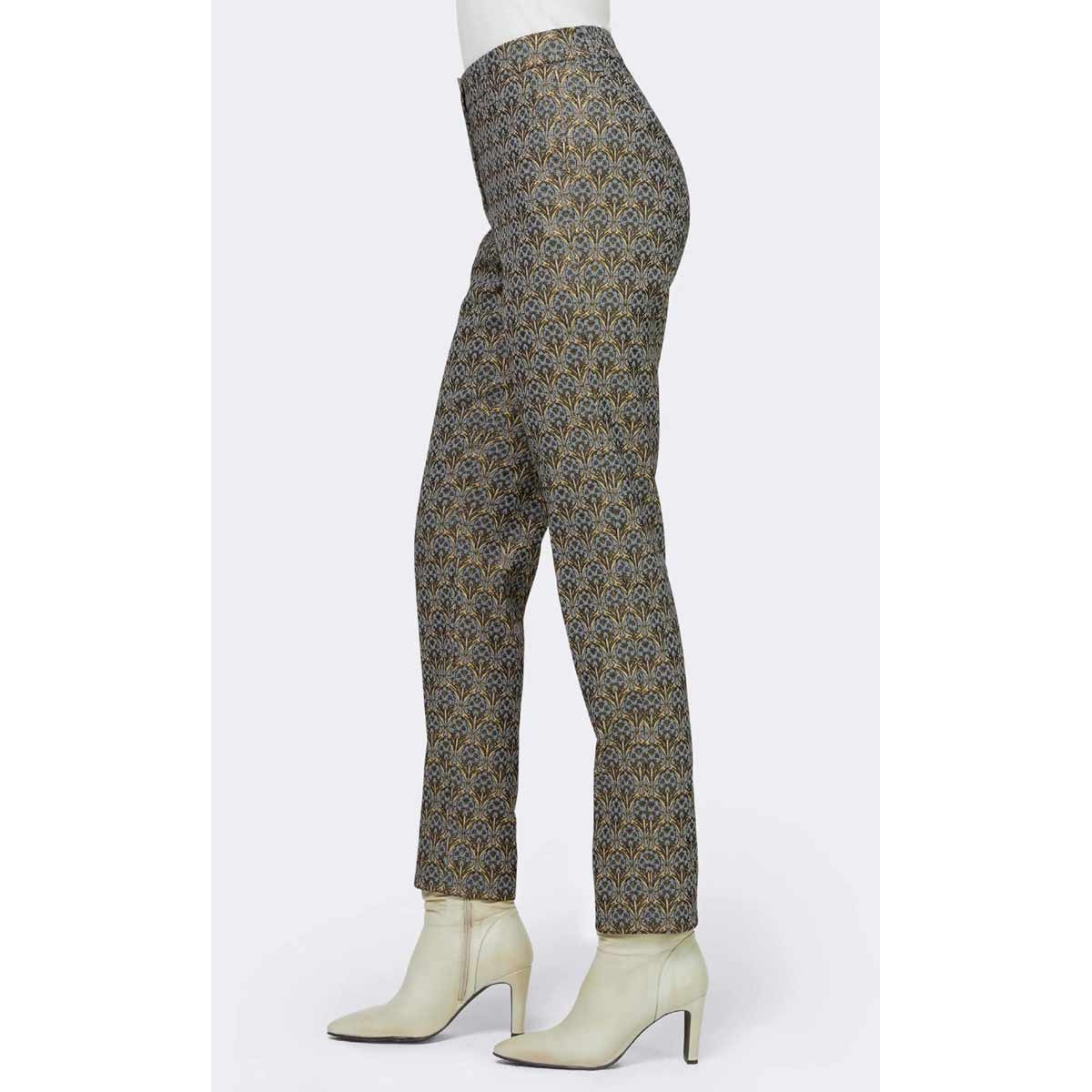 Designer-Jacquardhose sand-jade