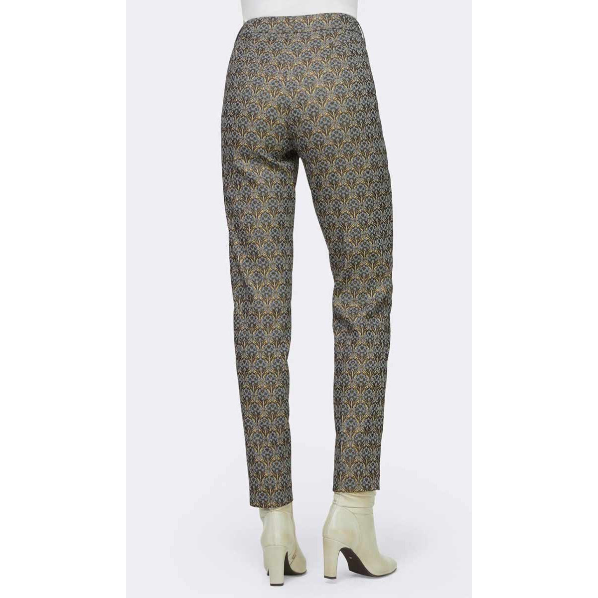 Designer-Jacquardhose sand-jade