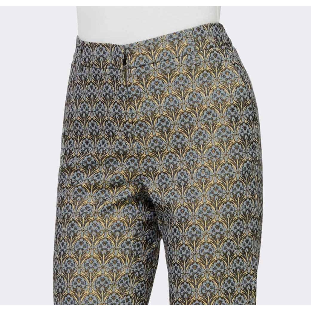 Designer-Jacquardhose sand-jade