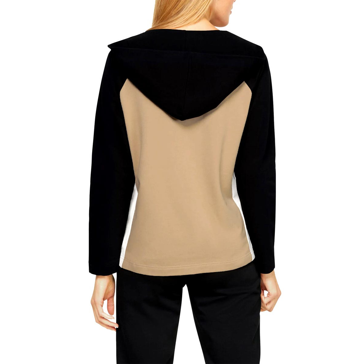 Designer-Sweatjacke m.Schriftzug camel