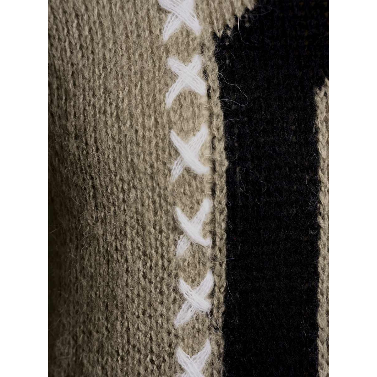 Designer-Rollkragenpullover m. Motiv taupe