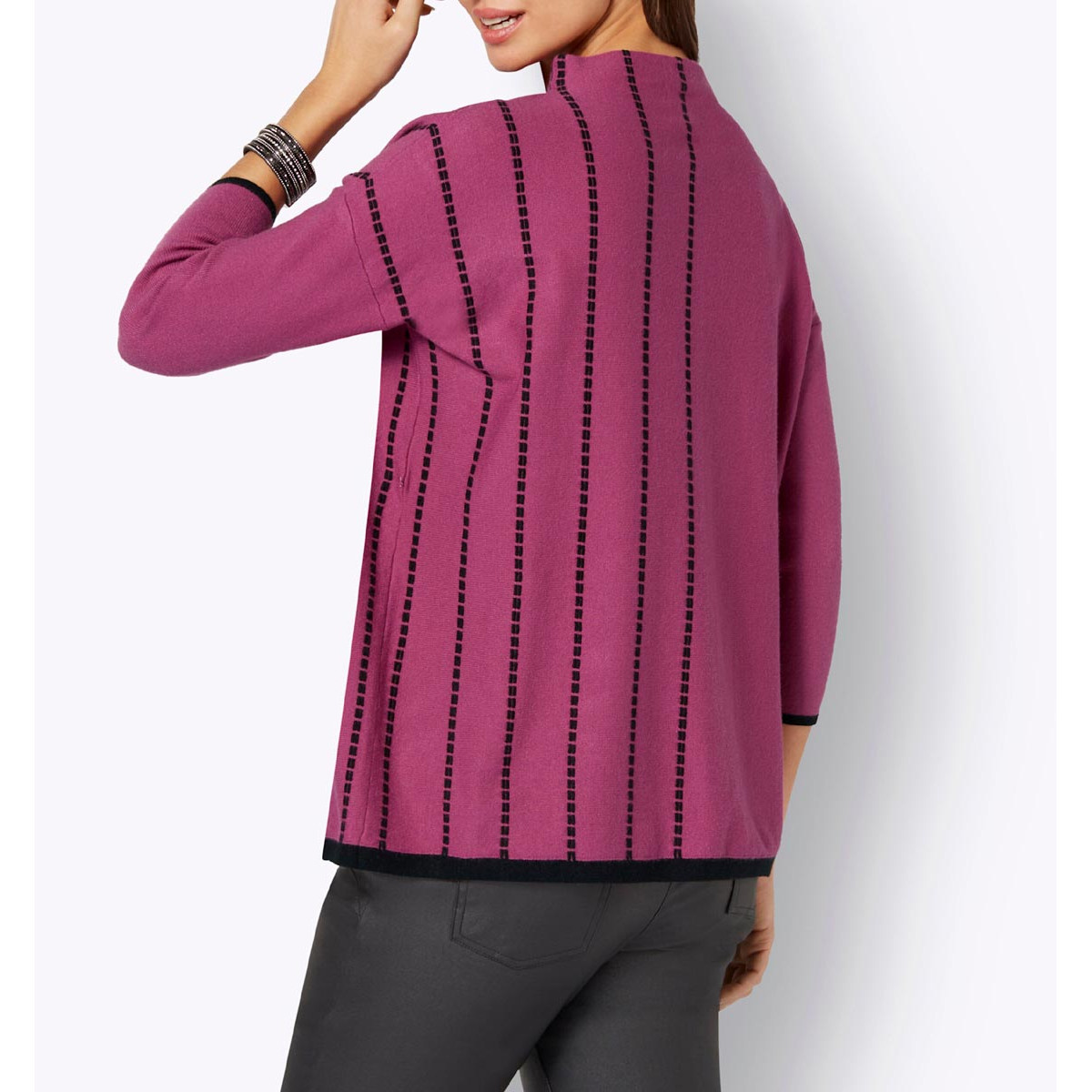 Stehkragenpullover erika-schwarz