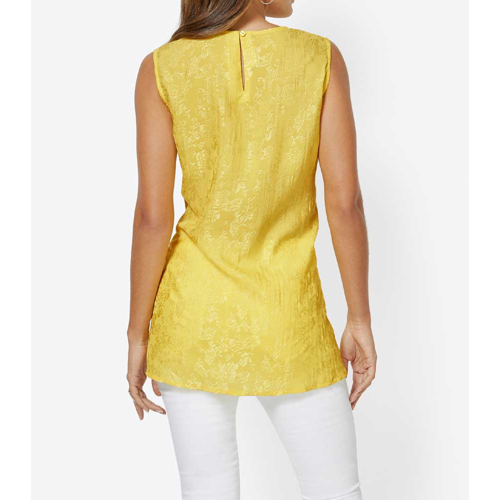 Jacquard-Blusentop gelb