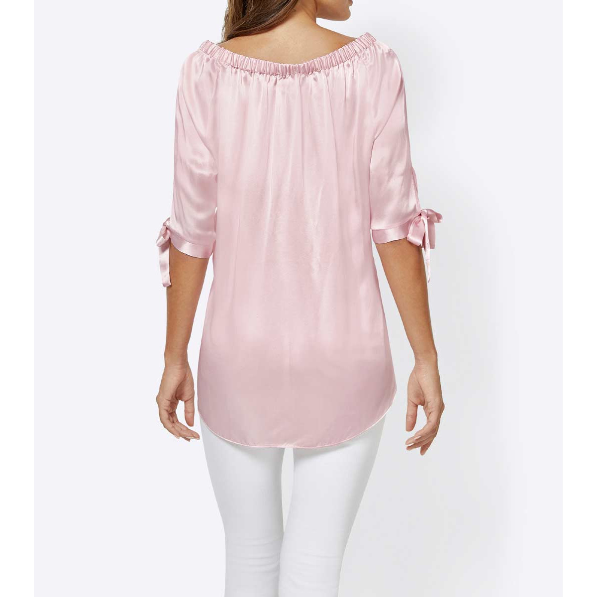Bluse m. Seide rosé
