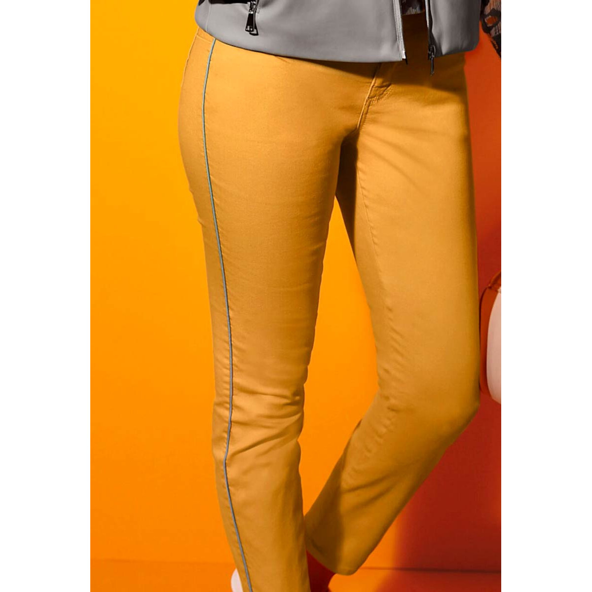 5-Pocket-Stretchjeans ocker