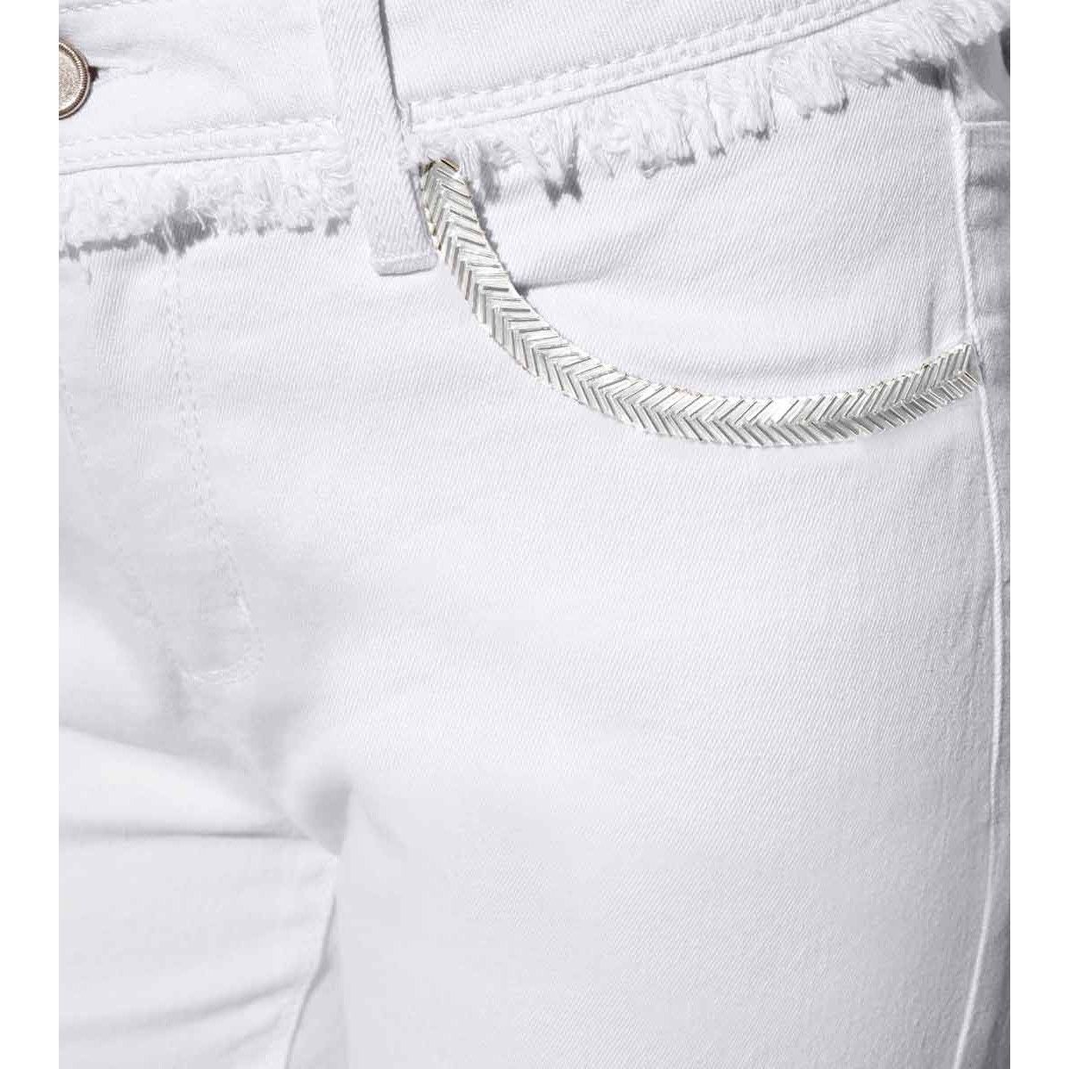 Jeans m. Perlen weiß