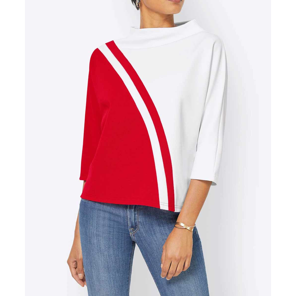 Shirt weiß-rot
