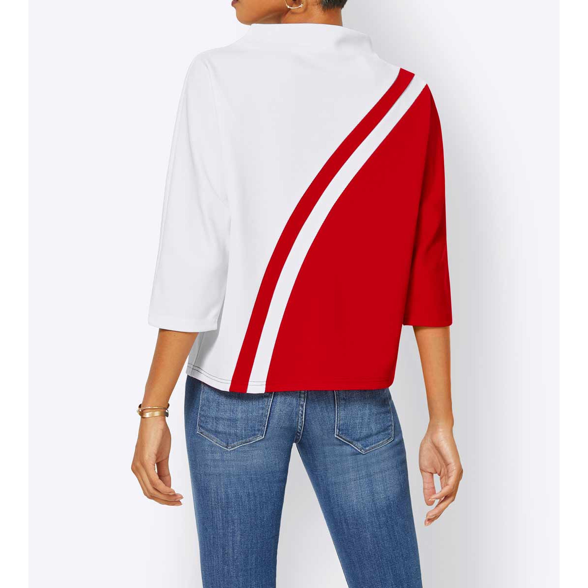 Shirt weiß-rot
