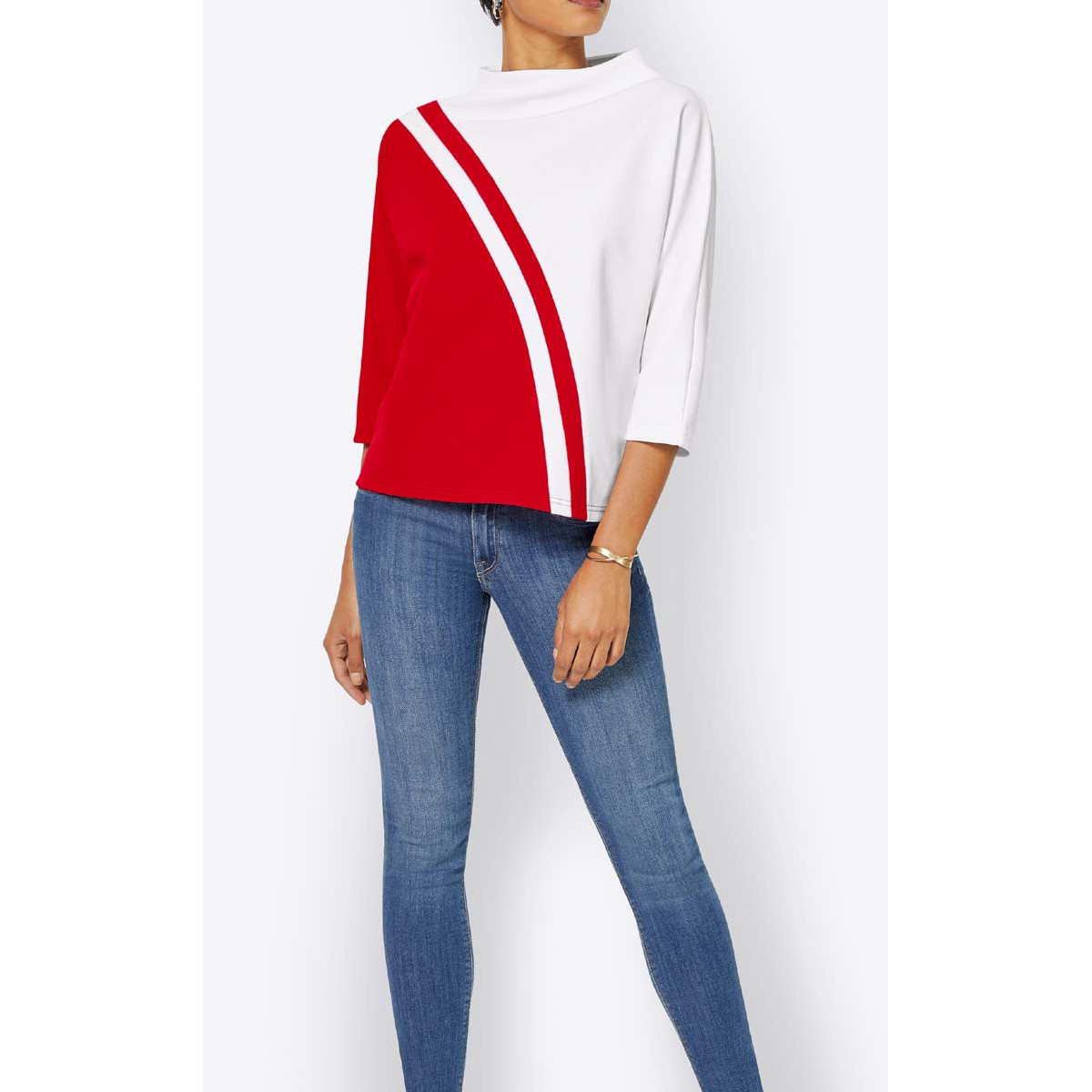 Shirt weiß-rot
