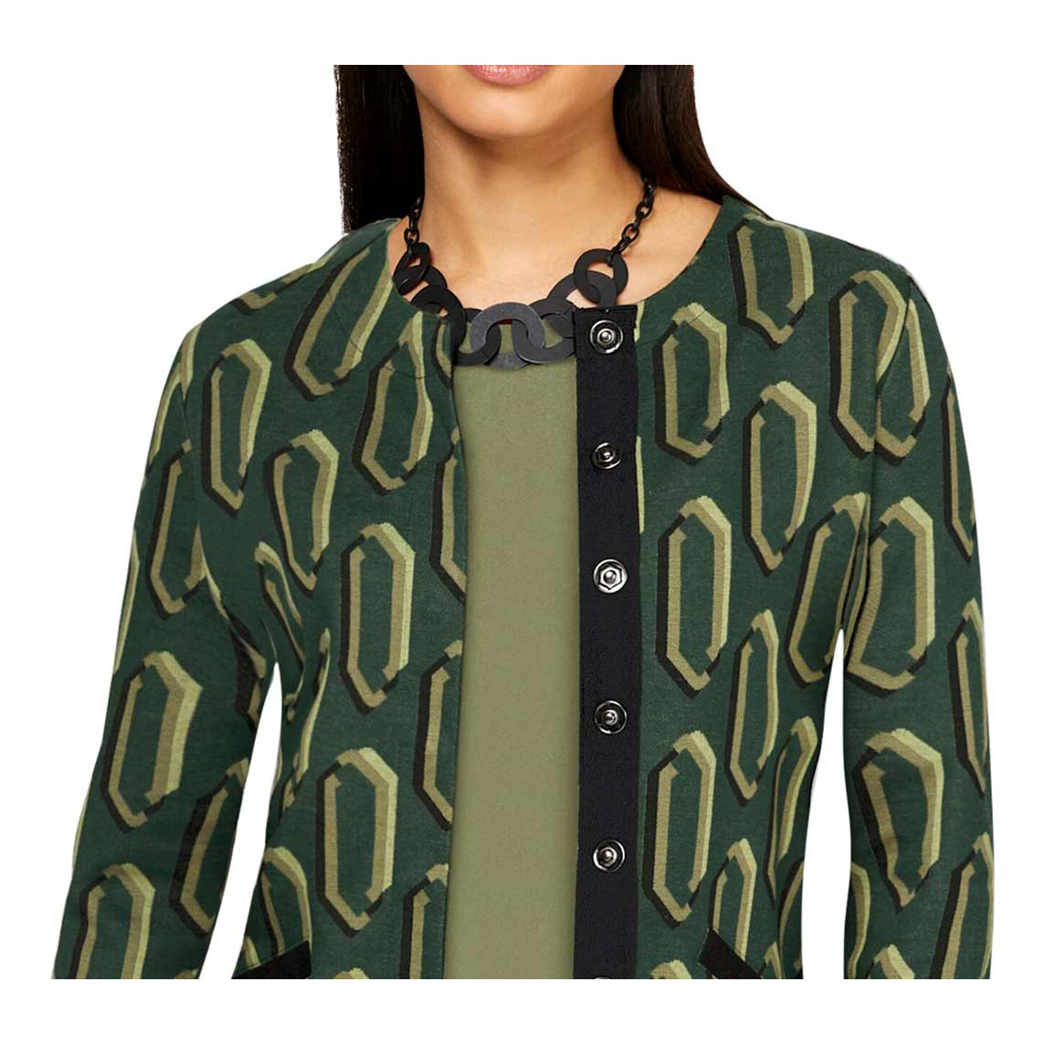 Shirtjacke moos-pistazie-bedruckt