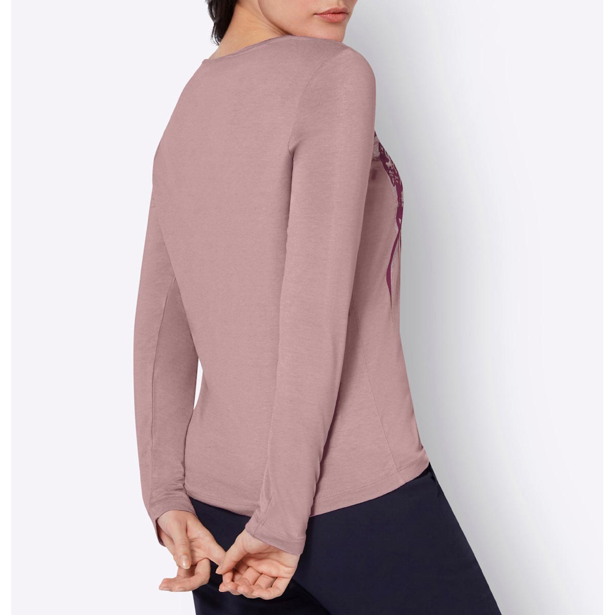 Jerseyshirt hortensie-bedruckt