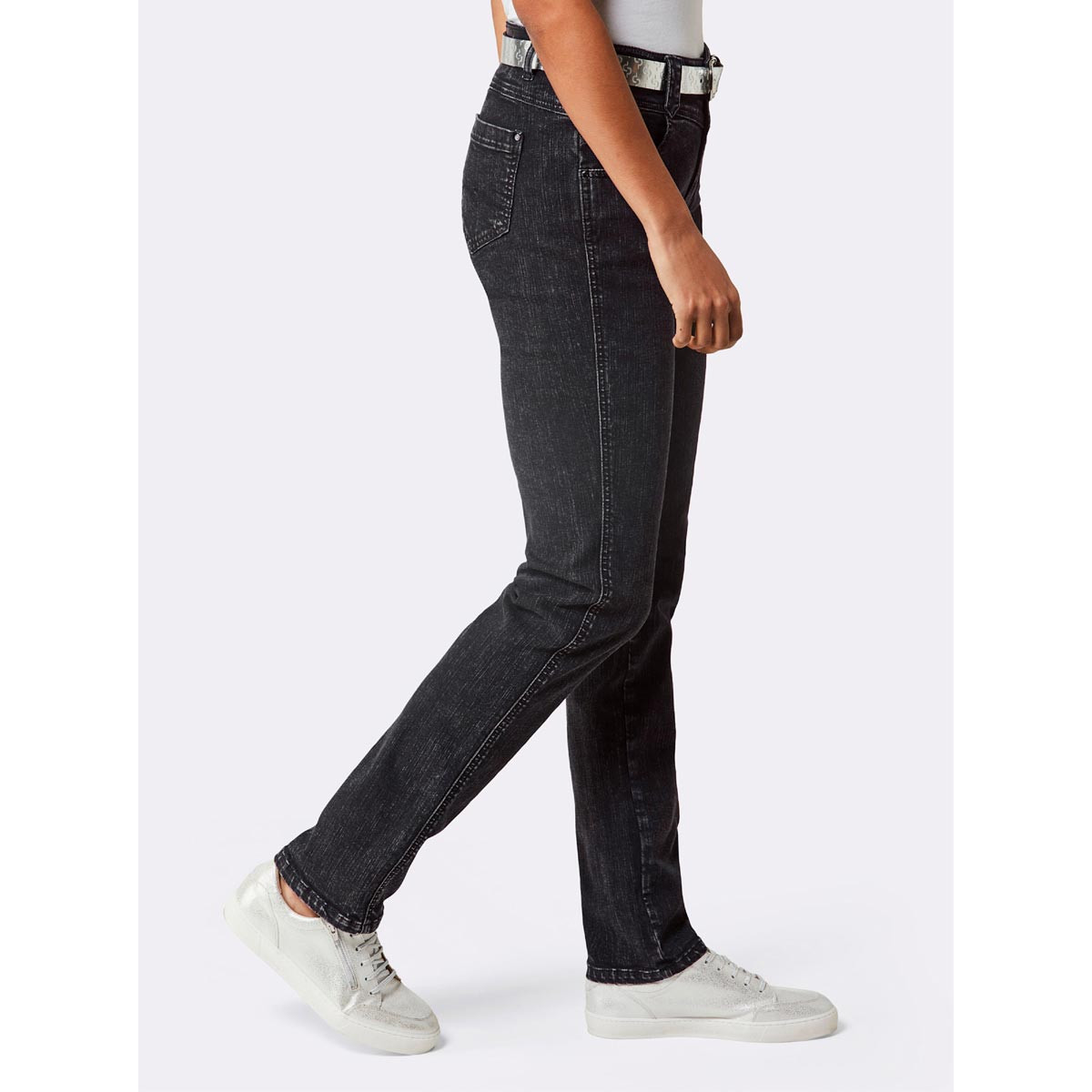 Baumwoll-Modal-Jeans black denim