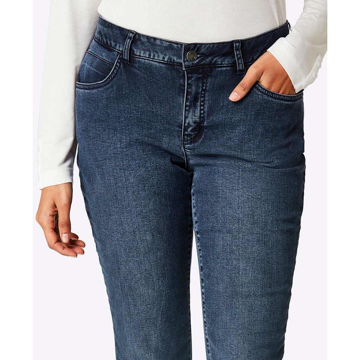 4-Pocket-Style-Thermojeans dark blue