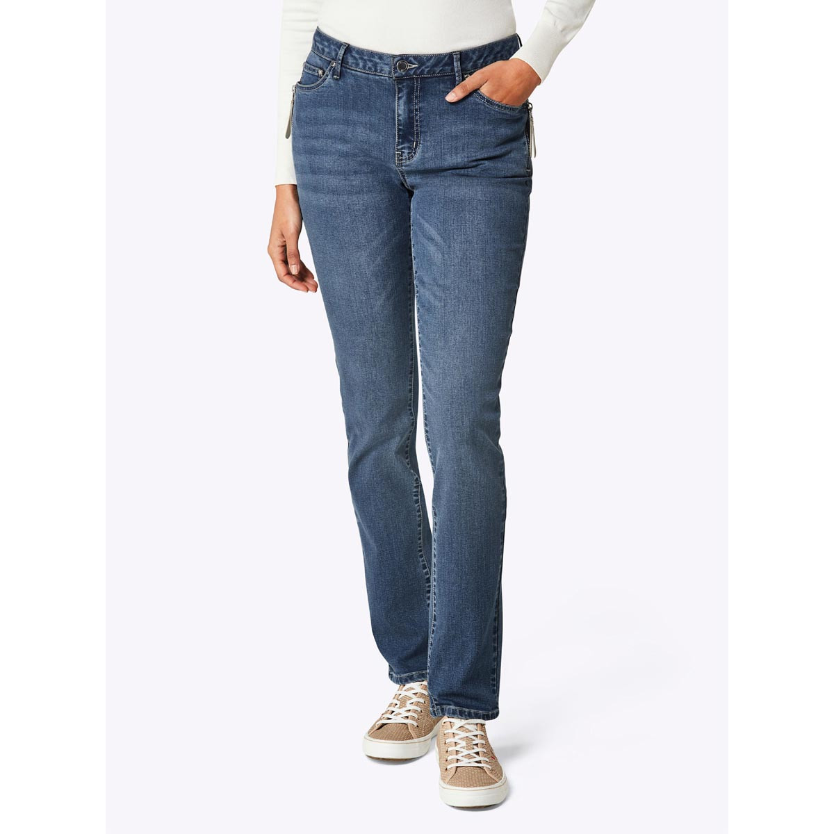 5-Pocket-Baumwoll-Lyocell-Jeans blue