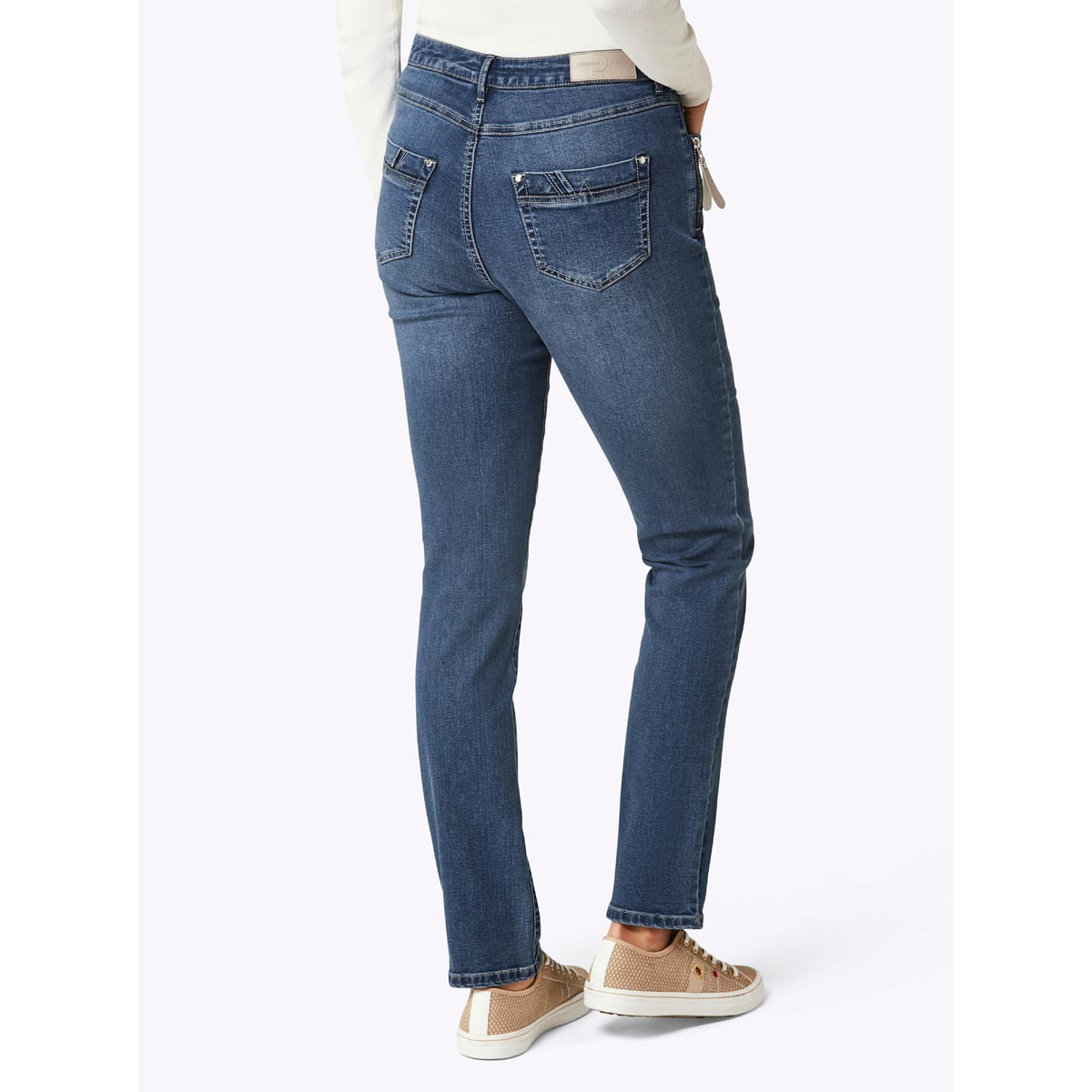 5-Pocket-Baumwoll-Lyocell-Jeans blue