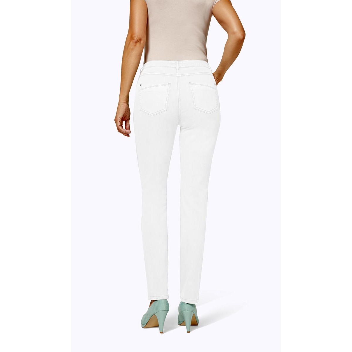 Stretch-Jeans wollweiß