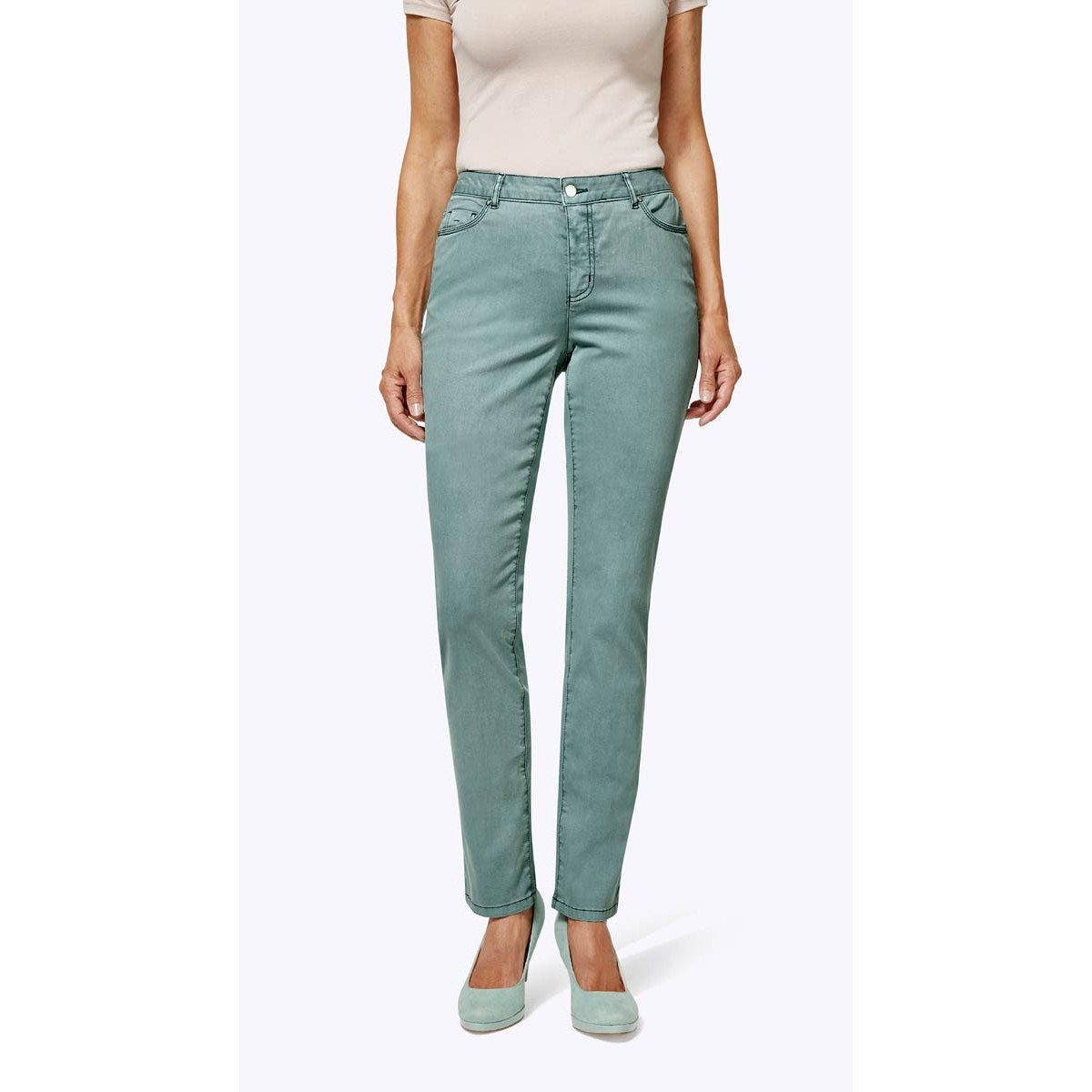 Stretchjeans mint