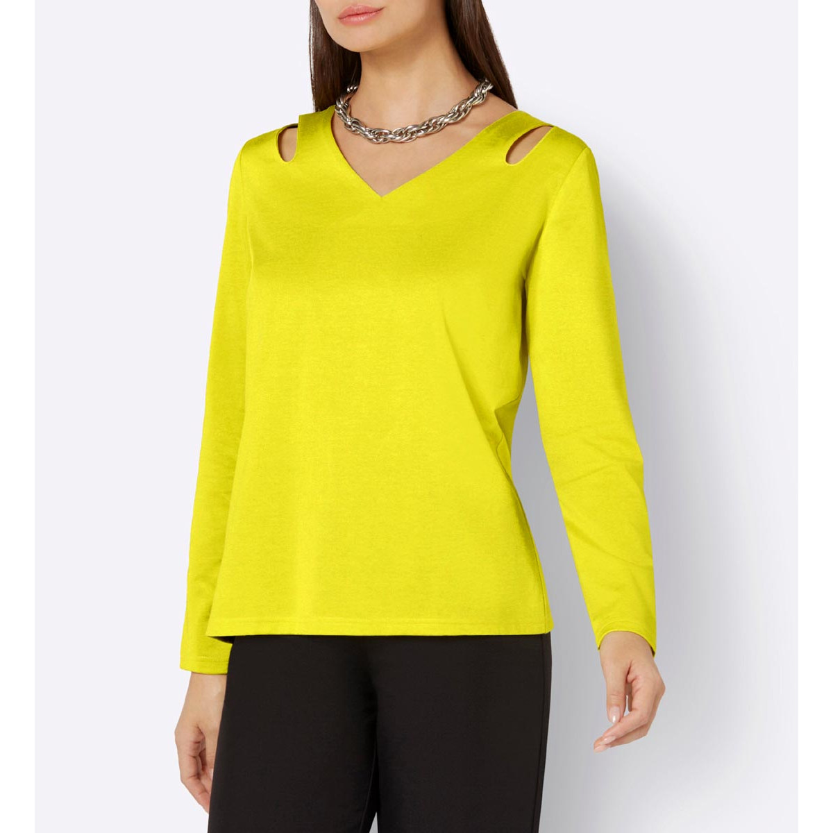 Cut-outs-Shirt limone