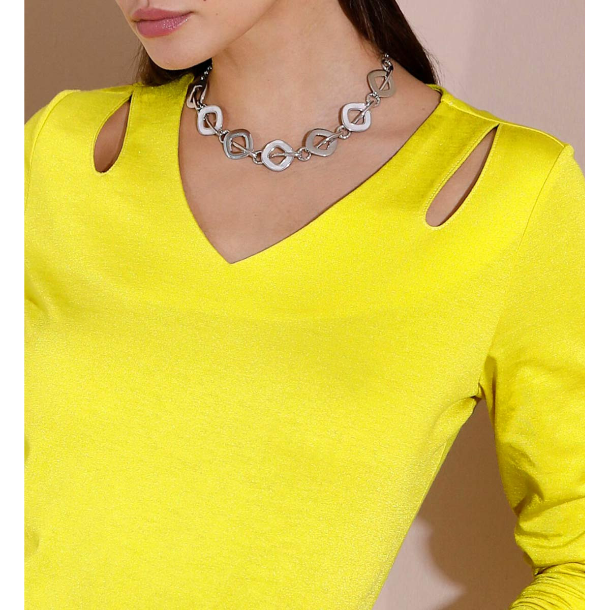 Cut-outs-Shirt limone