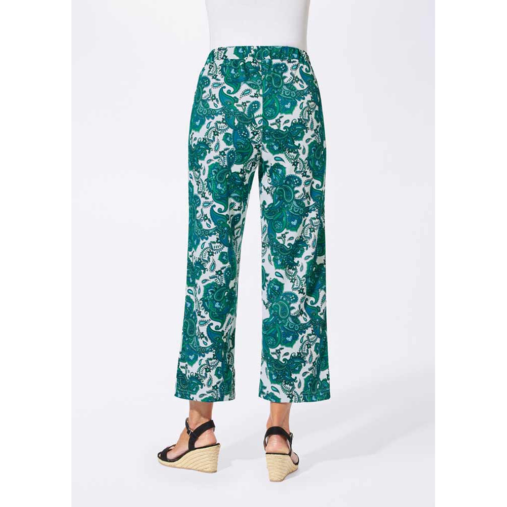 Druckhose weiß-grün