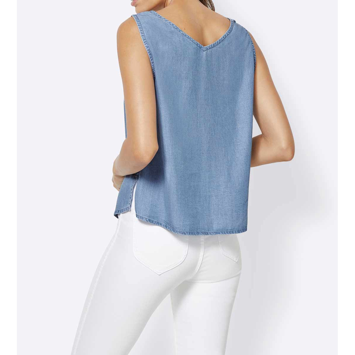 Top jeansblau