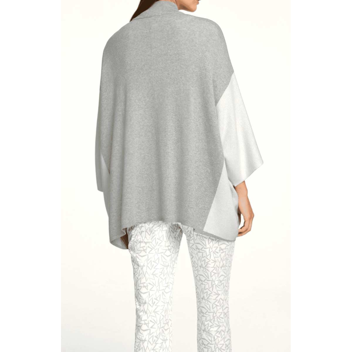 Designer-Oversized-Strickjacke grau-melange