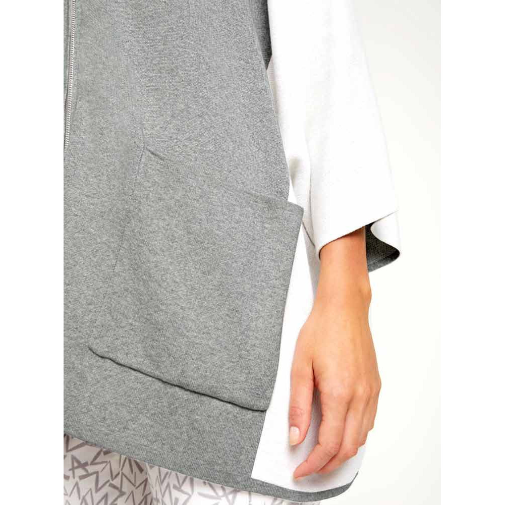 Designer-Oversized-Strickjacke grau-melange