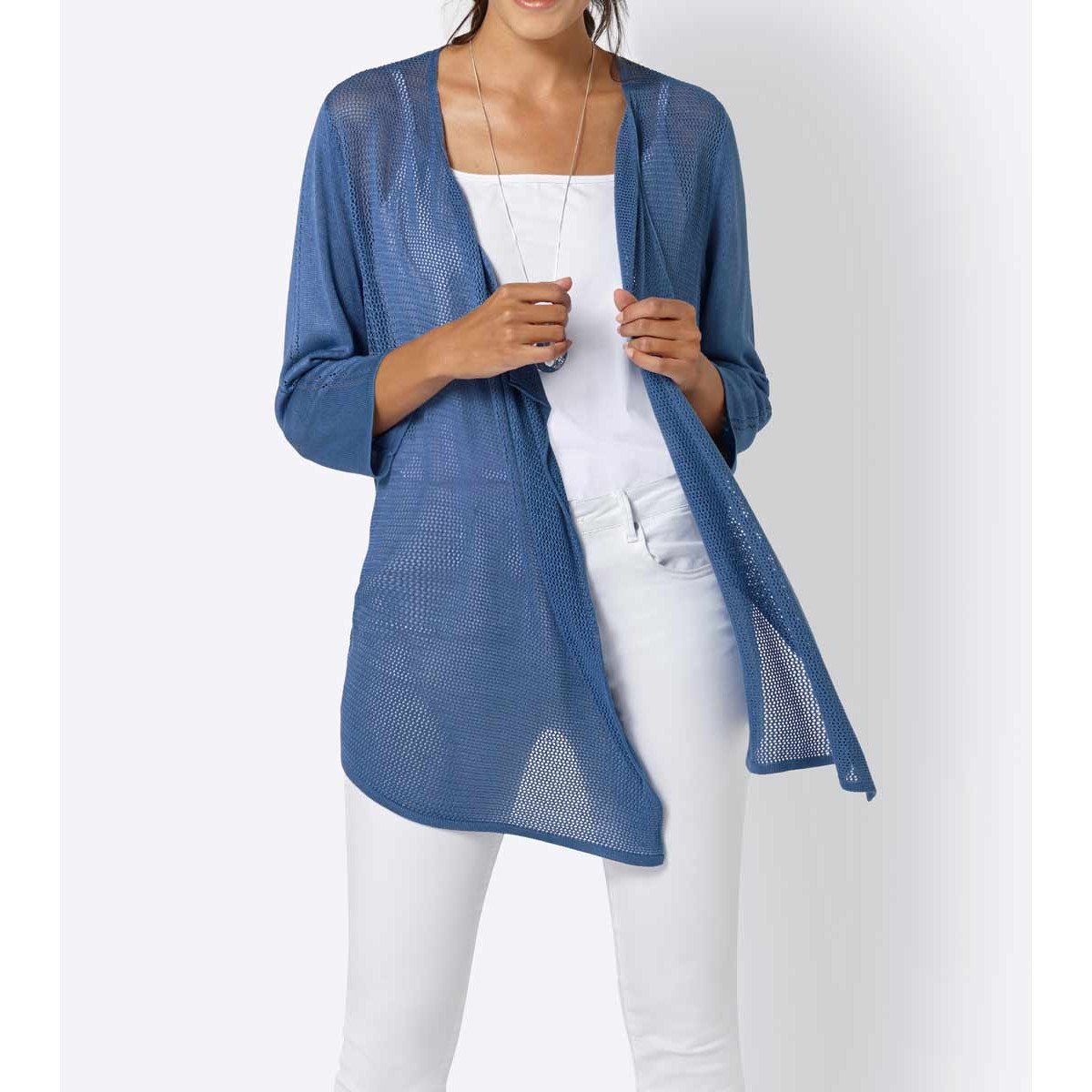 Strickjacke blau