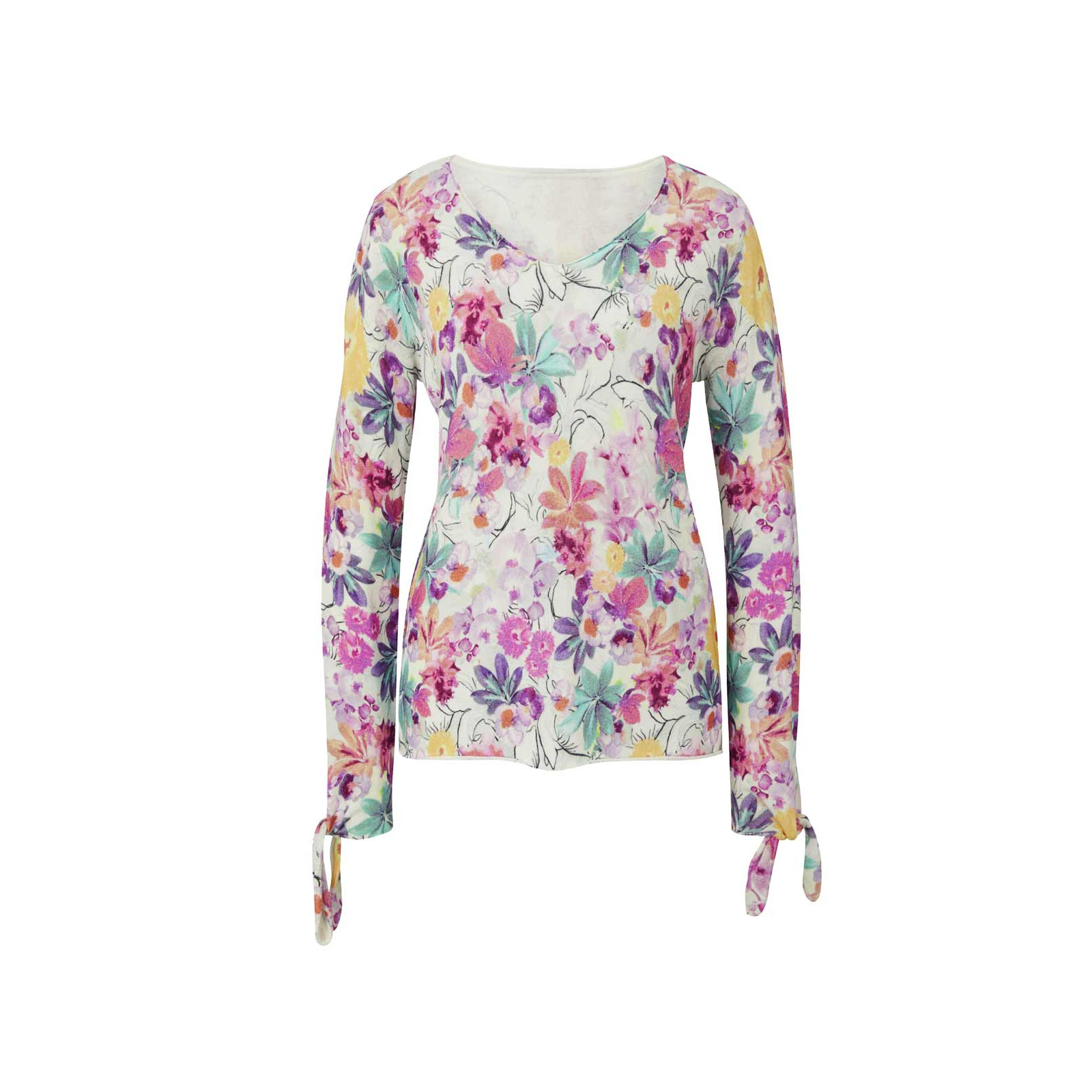 Sweater with floral print muticolour