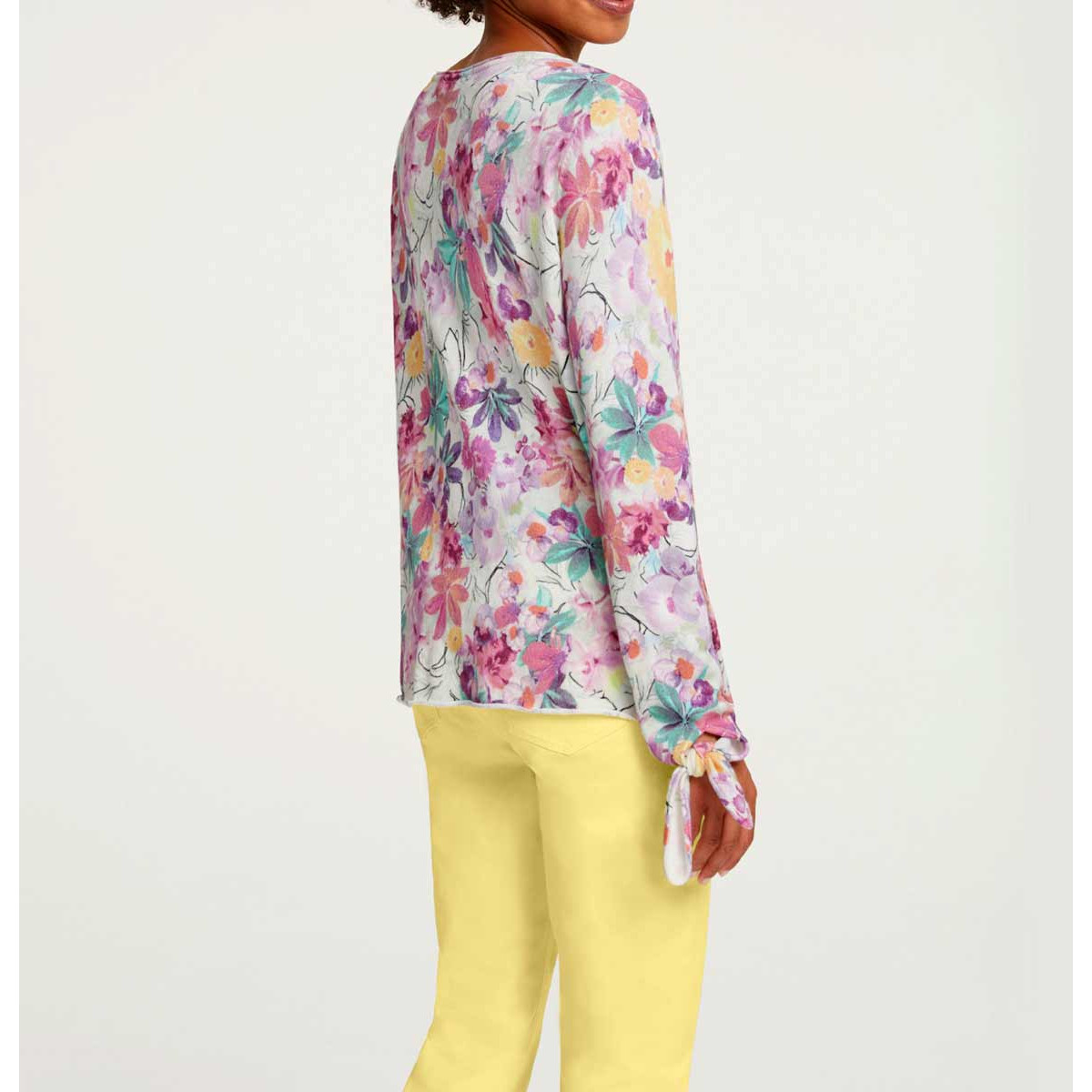 Sweater with floral print muticolour