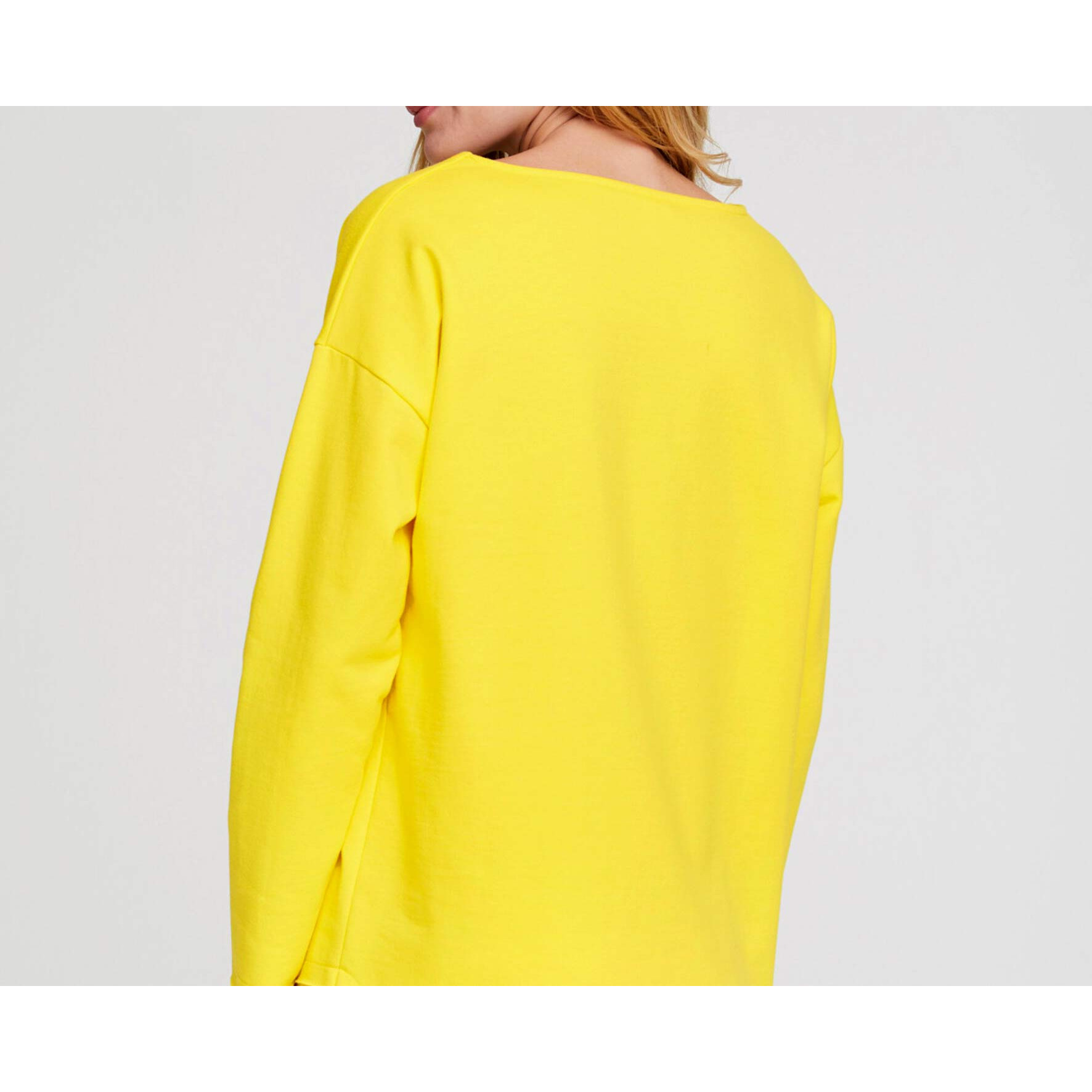 Designer-Oversized-Sweatshirt gelb