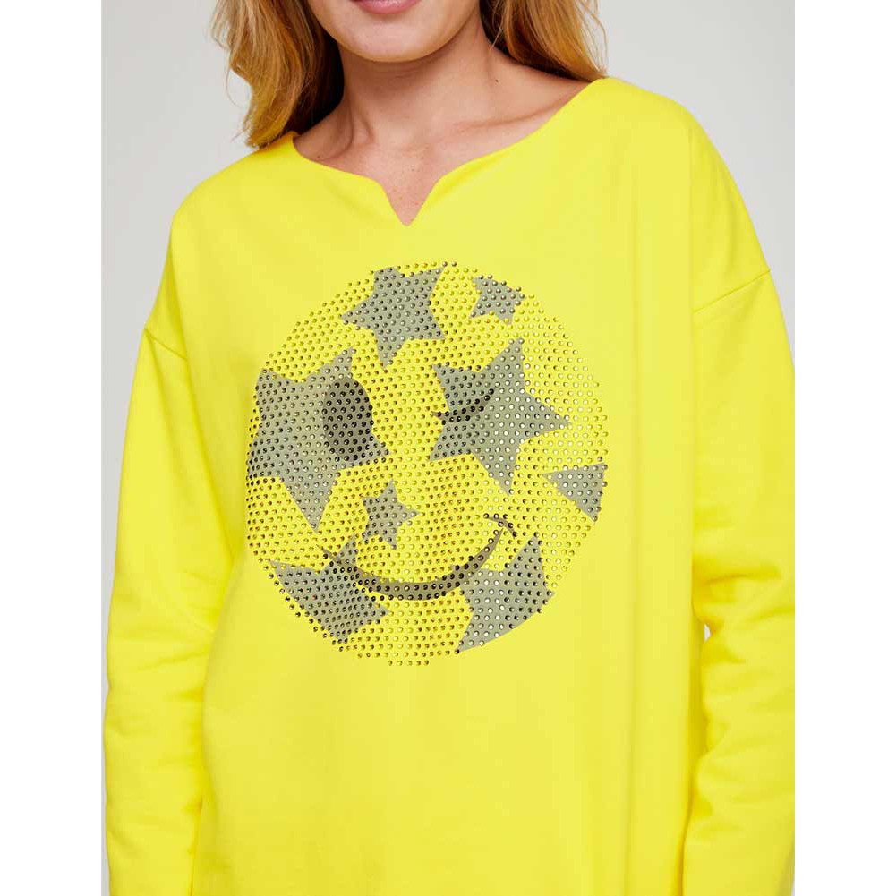 Designer-Oversized-Sweatshirt gelb