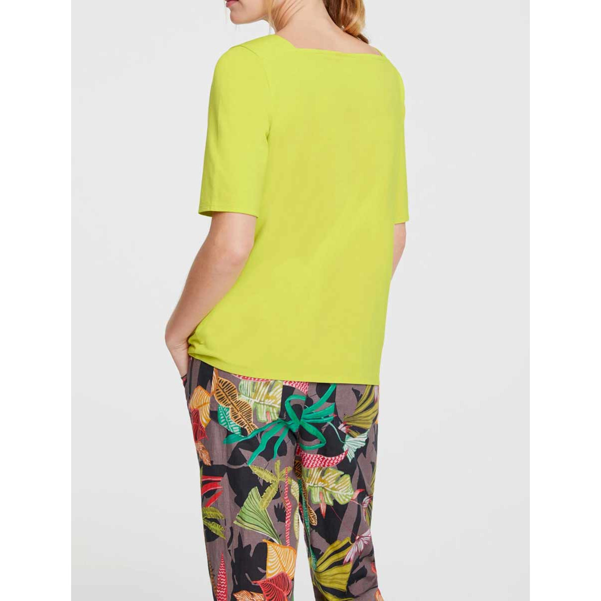 Designer-Carré-Shirt limette