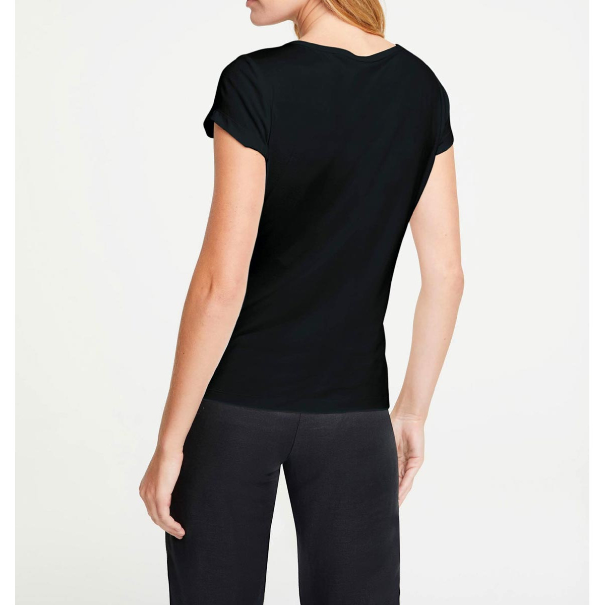 Designer-Jerseyshirt m. Schmuckkette schwarz
