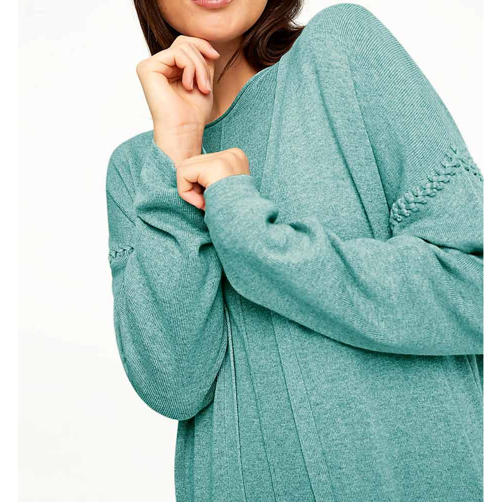 Designer-Strickmantel mint