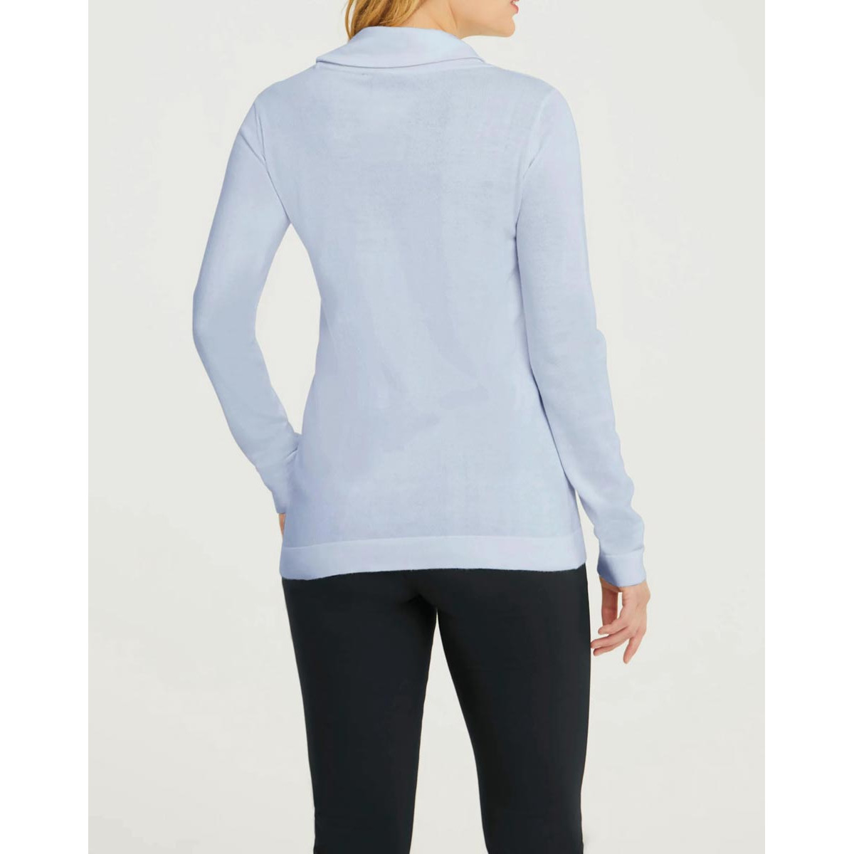 Designer-Rollkragenpullover m. Kaschmir hellblau